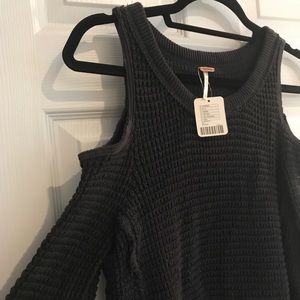 Free People knitted sweater with shoulder cutouts